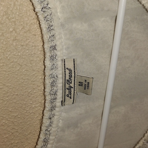 Lucky Brand Sweater loose Knit Metallic with attached Undershirt M - Picture 4 of 5